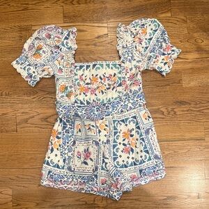 FARM Rio Floral Patchwork Jumpsuit